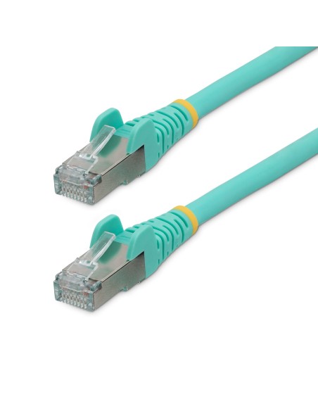 StarTech.com Cable de 1m de Red Ethernet CAT6a - Aguamarina - Low Smoke Zero Halogen (LSZH) - 10GbE - 500MHz - PoE++ de 100W - S