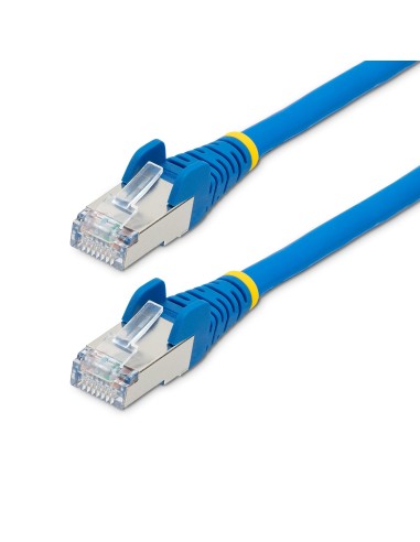 StarTech.com Cable de 0,5m de Red Ethernet CAT6a - Azul - Low Smoke Zero Halogen (LSZH) - 10GbE - 500MHz - PoE++ de 100W - Snagl
