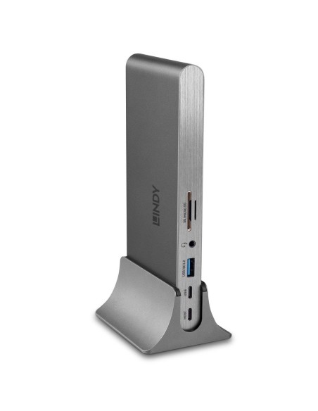 Lindy DST-Pro 5K Alámbrico USB 3.2 Gen 1 (3.1 Gen 1) Type-C Plata