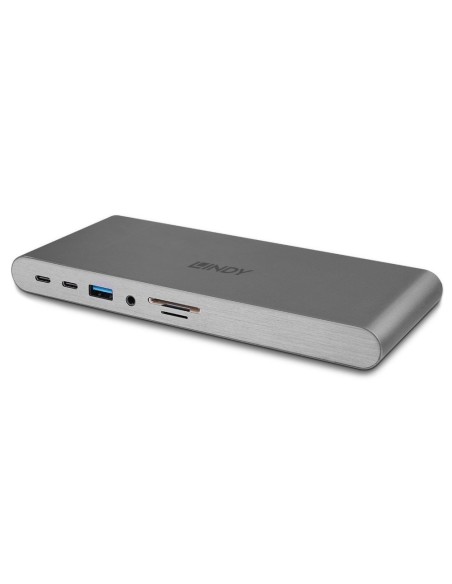 Lindy DST-Pro 5K Alámbrico USB 3.2 Gen 1 (3.1 Gen 1) Type-C Plata