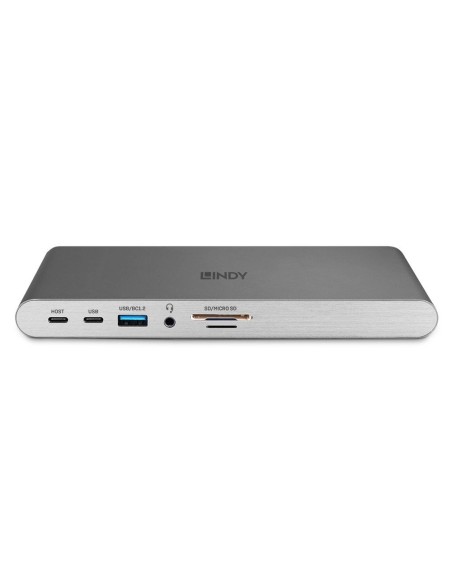Lindy DST-Pro 5K Alámbrico USB 3.2 Gen 1 (3.1 Gen 1) Type-C Plata