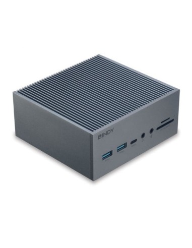 Lindy 43351 base para portátil y replicador de puertos Acoplamiento USB 3.2 Gen 1 (3.1 Gen 1) Type-C Gris