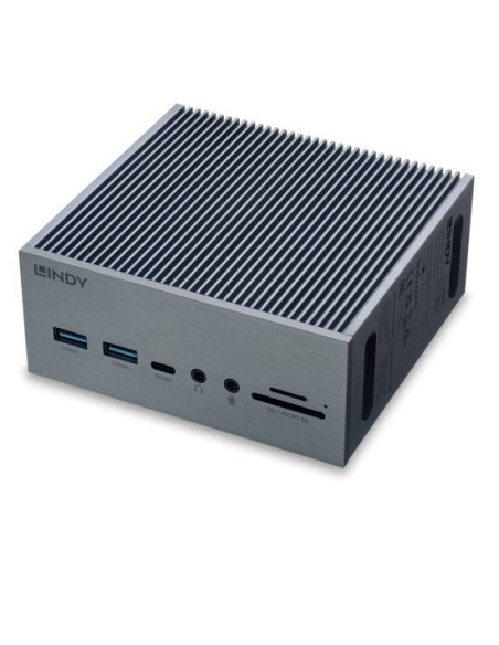 Lindy 43351 base para portátil y replicador de puertos Acoplamiento USB 3.2 Gen 1 (3.1 Gen 1) Type-C Gris