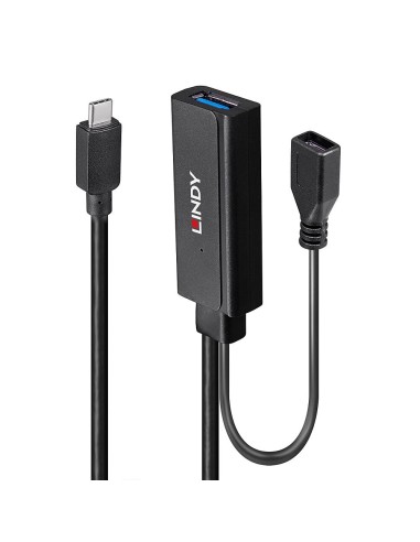 Lindy 43344 hub de interfaz USB 3.2 Gen 1 (3.1 Gen 1) Type-C 5000 Mbit s Negro