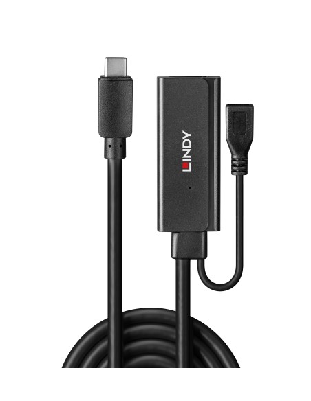 Lindy 43344 hub de interfaz USB 3.2 Gen 1 (3.1 Gen 1) Type-C 5000 Mbit s Negro