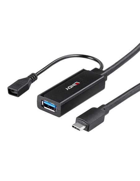 Lindy 43344 hub de interfaz USB 3.2 Gen 1 (3.1 Gen 1) Type-C 5000 Mbit s Negro