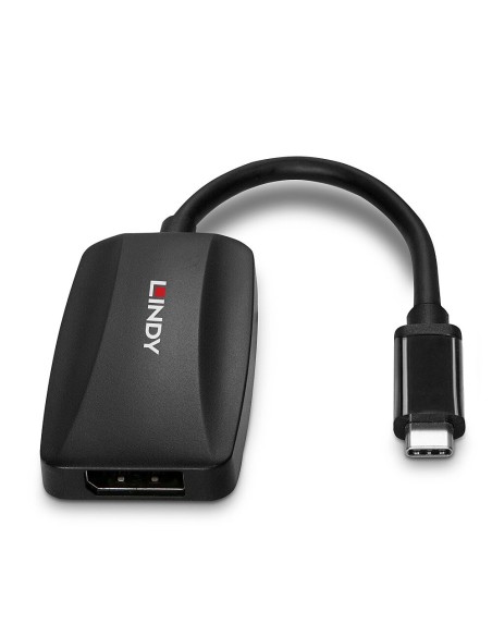 Lindy 43337 adaptador de cable de vÍ­deo 0,13 m USB Tipo C DisplayPort Negro