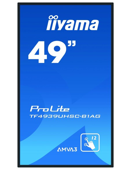 iiyama ProLite TF4939UHSC-B1AG pantalla para PC 124,5 cm (49") 3840 x 2160 Pixeles 4K Ultra HD LED Pantalla táctil Multi-usuario