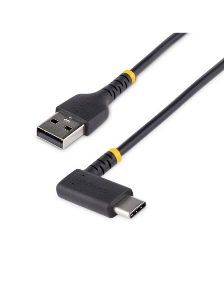 StarTech.com Cable 15cm USB A a USB C Acodado - en Íngulo Recto - Cable USB-C de Carga Rápida - de Alta Resistencia - USB 2.0 A