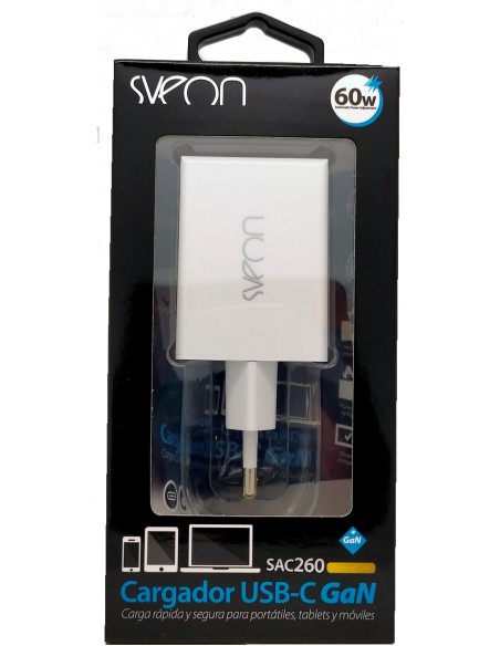Sveon SAC260 adaptador e inversor de corriente Interior 60 W Blanco
