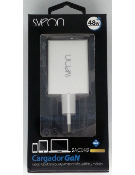 Sveon SAC248 adaptador e inversor de corriente Interior 48 W Blanco