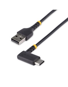 StarTech.com Cable 30cm USB A a USB C Acodado - en Íngulo Recto - Cable USB-C de Carga Rápida - de Alta Resistencia - USB 2.0 A