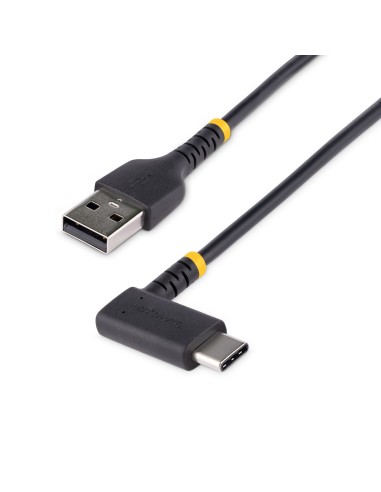 StarTech.com Cable 30cm USB A a USB C Acodado - en Íngulo Recto - Cable USB-C de Carga Rápida - de Alta Resistencia - USB 2.0 A
