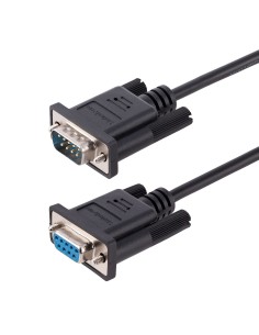 StarTech.com Cable 3m Serie RS232 para Módem Nulo, Crossover Cruzado Serial con Blindaje de Al-Mylar, Cable DB9 de Puerto COM He