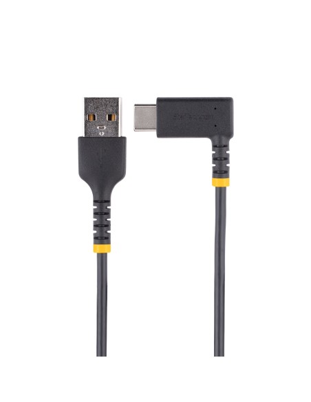 StarTech.com Cable 1m USB A a USB C Acodado - en Íngulo Recto - Cable USB-C de Carga Rápida - de Alta Resistencia - USB 2.0 A a