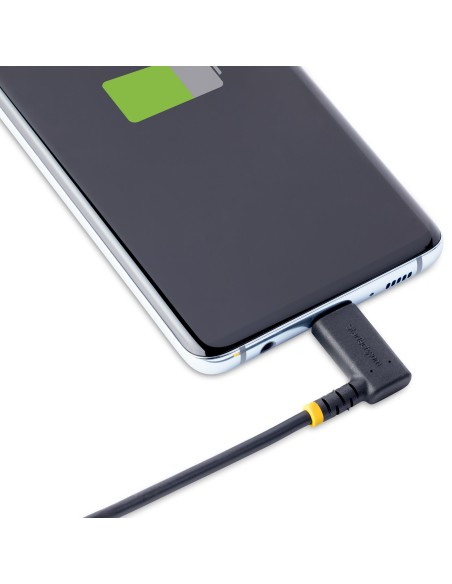 StarTech.com Cable 1m USB A a USB C Acodado - en Íngulo Recto - Cable USB-C de Carga Rápida - de Alta Resistencia - USB 2.0 A a