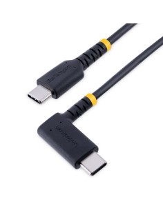 StarTech.com Cable 1m USB C Acodado - en Íngulo Recto - PD 60W - 3A - Cable USB-C de Carga Rápida - de Alta Resistencia - USB 2