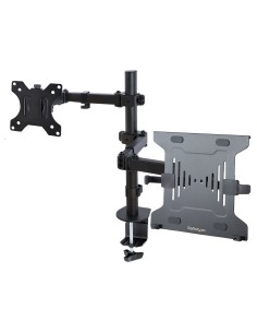 StarTech.com Brazo Soporte Ajustable para Monitor con Bandeja VESA para un Ordenador Portátil de 4,5kg y una Pantalla de hasta 3