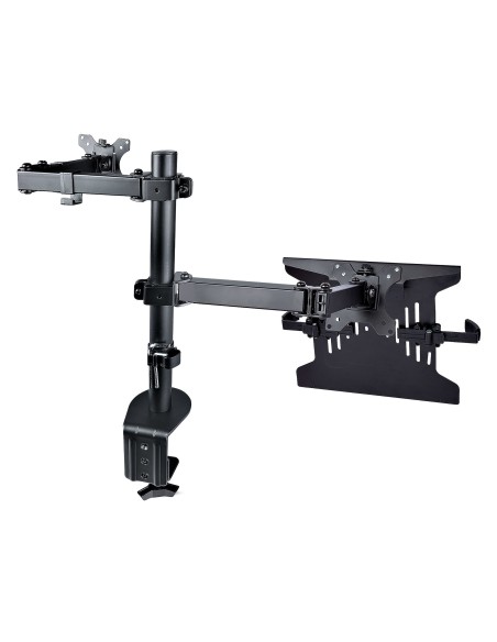 StarTech.com Brazo Soporte Ajustable para Monitor con Bandeja VESA para un Ordenador Portátil de 4,5kg y una Pantalla de hasta 3