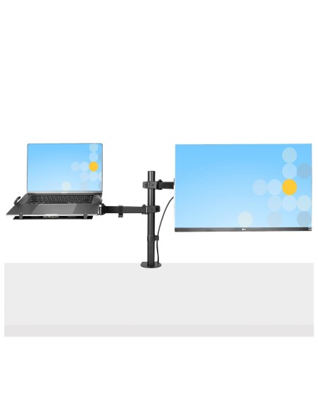 StarTech.com Brazo Soporte Ajustable para Monitor con Bandeja VESA para un Ordenador Portátil de 4,5kg y una Pantalla de hasta 3