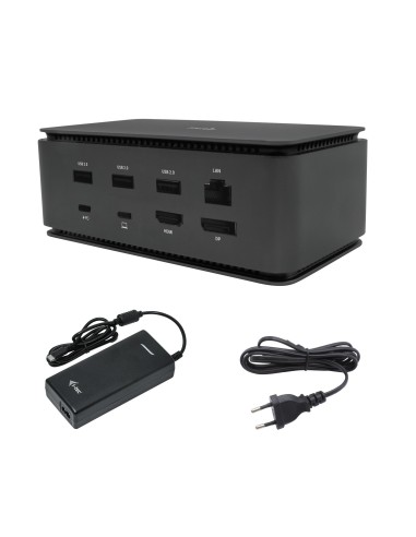 i-tec Metal USB4 Docking station Dual 4K HDMI DP with Power Delivery 80 W + Universal Charger 112 W