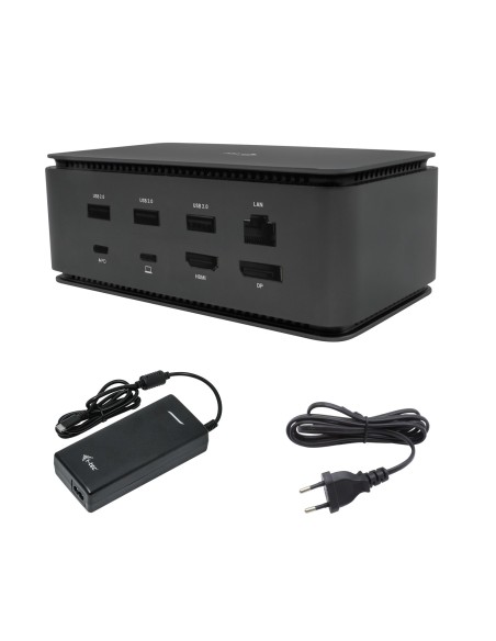 i-tec Metal USB4 Docking station Dual 4K HDMI DP with Power Delivery 80 W + Universal Charger 112 W