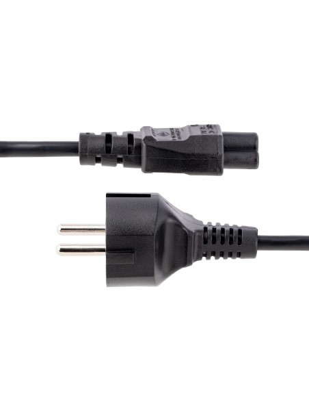 StarTech.com Cable de 3m de Alimentación de Repuesto para Ordenador Portátil, EU Schuko a C5, 2,5A 250V, 18AWG, para Cargador de