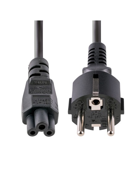 StarTech.com Cable de 3m de Alimentación de Repuesto para Ordenador Portátil, EU Schuko a C5, 2,5A 250V, 18AWG, para Cargador de
