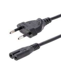 StarTech.com Cable de 2m de Alimentación para Ordenador Portátil o Impresora , UE a C7, 2,5A 250V, 18AWG, Cable de Repuesto para
