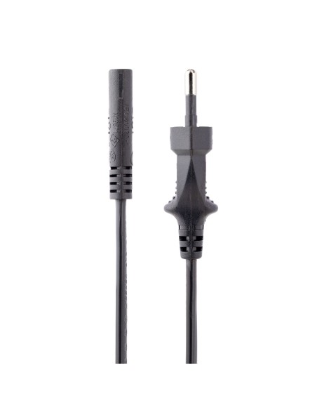 StarTech.com Cable de 2m de Alimentación para Ordenador Portátil o Impresora , UE a C7, 2,5A 250V, 18AWG, Cable de Repuesto para