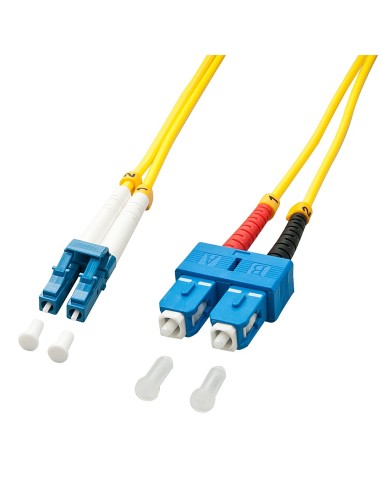 Lindy 47471 cable de fibra optica 2 m LC SC OS2 Amarillo
