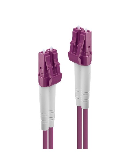 Lindy 46343 cable de fibra optica 5 m LC OM4 Rosa