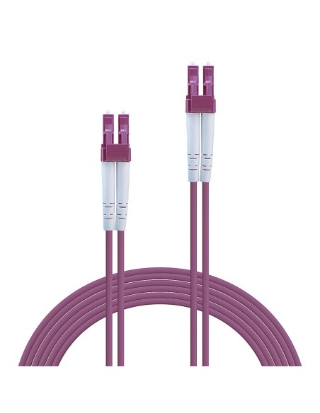 Lindy 46342 cable de fibra optica 3 m LC OM4 Rosa
