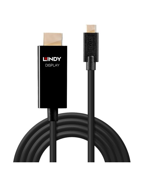 Lindy 43293 adaptador de cable de vÍ­deo 3 m USB Tipo C HDMI tipo A (Estándar) Negro