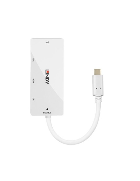 Lindy 43279 hub de interfaz USB 3.2 Gen 1 (3.1 Gen 1) Type-C 21600 Mbit s Blanco