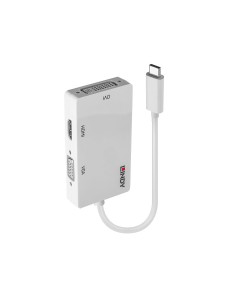 Lindy 43273 Adaptador gráfico USB 3840 x 2160 Pixeles Blanco