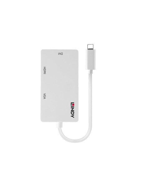 Lindy 43273 Adaptador gráfico USB 3840 x 2160 Pixeles Blanco