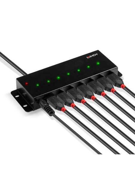 Lindy 42794 hub de interfaz USB 2.0 Type-B 480 Mbit s Negro