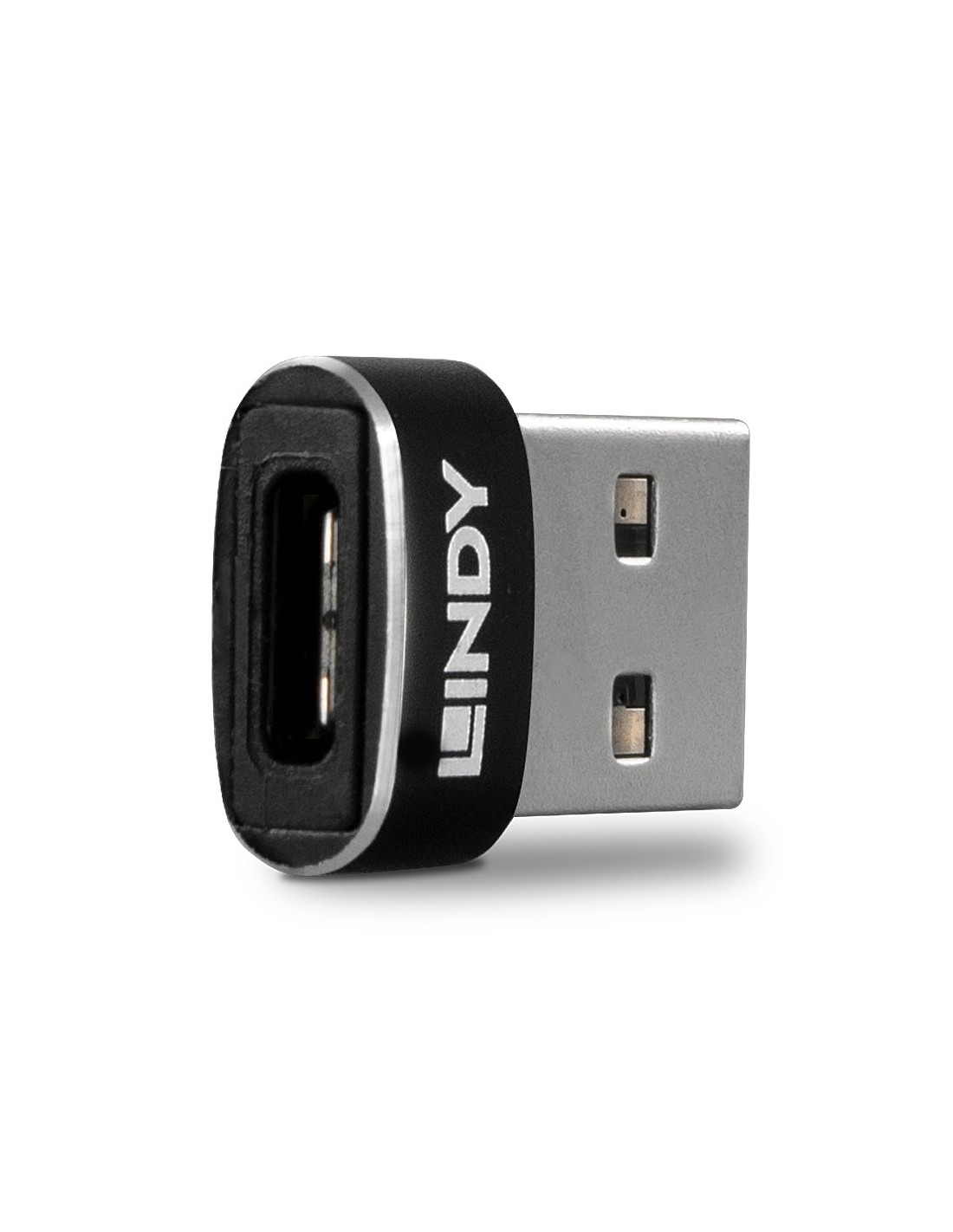 Lindy 41884 cambiador de género para cable USB Type-A USB Tipo C Negro