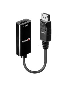 Lindy 41718 adaptador de cable de vÍ­deo 0,15 m DisplayPort HDMI Negro
