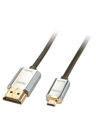Lindy 41678 cable HDMI 3 m HDMI tipo A (Estándar) HDMI tipo D (Micro) Negro, Cromo, Oro