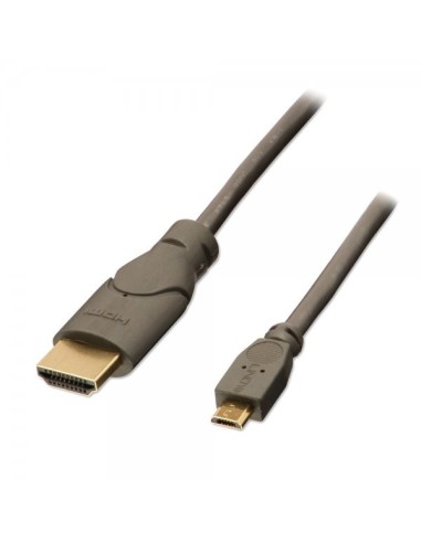 Lindy 0.5m HDMI - USB 2.0 Micro B M M 0,5 m Micro USB Negro, Antracita