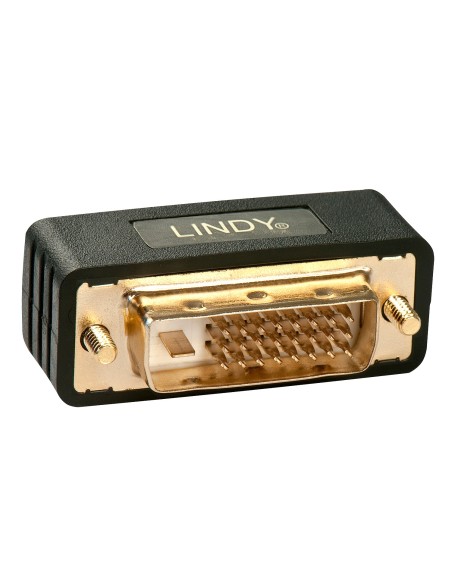 Lindy 41098 cambiador de género para cable DVI-I DVI-D Negro