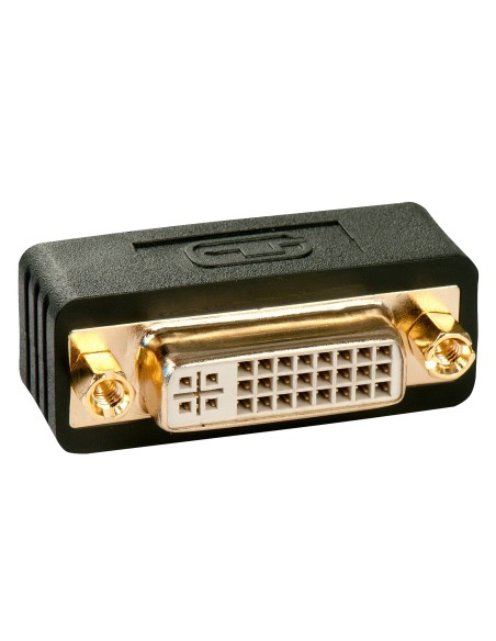 Lindy 41098 cambiador de género para cable DVI-I DVI-D Negro