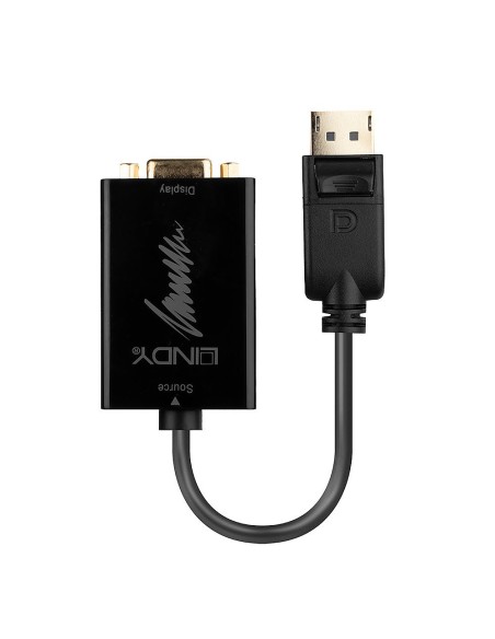 Lindy 41006 adaptador de cable de vÍ­deo 0,15 m VGA (D-Sub) DisplayPort Negro