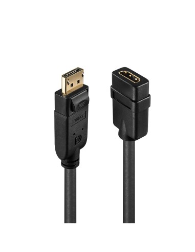 Lindy 41005 adaptador de cable de vÍ­deo 0,15 m DisplayPort HDMI Negro