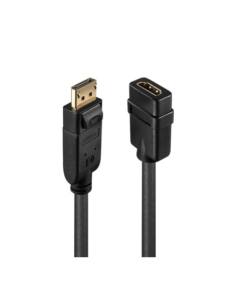 Lindy 41005 adaptador de cable de vÍ­deo 0,15 m DisplayPort HDMI Negro