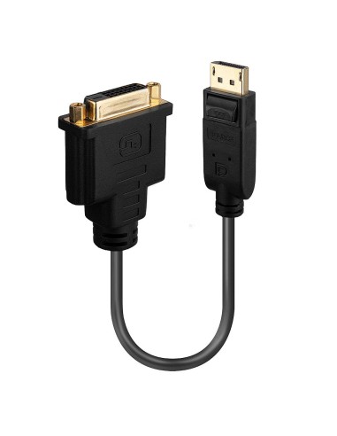 Lindy 41004 adaptador de cable de vÍ­deo 0,15 m DisplayPort DVI-D Negro