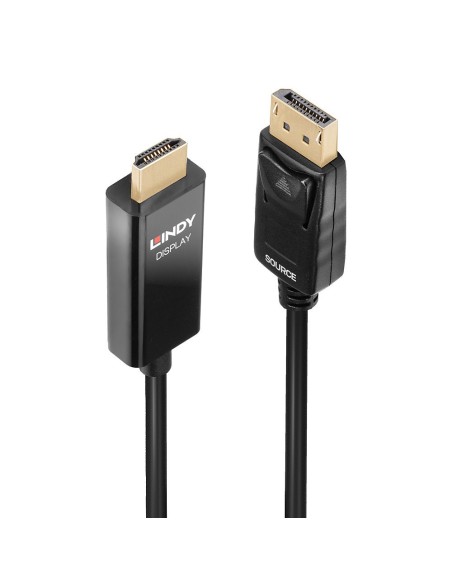 Lindy 40927 adaptador de cable de vÍ­deo 3 m DisplayPort HDMI tipo A (Estándar) Negro
