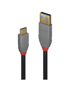 Lindy 36910 cable USB 0,5 m USB C USB A Negro, Gris